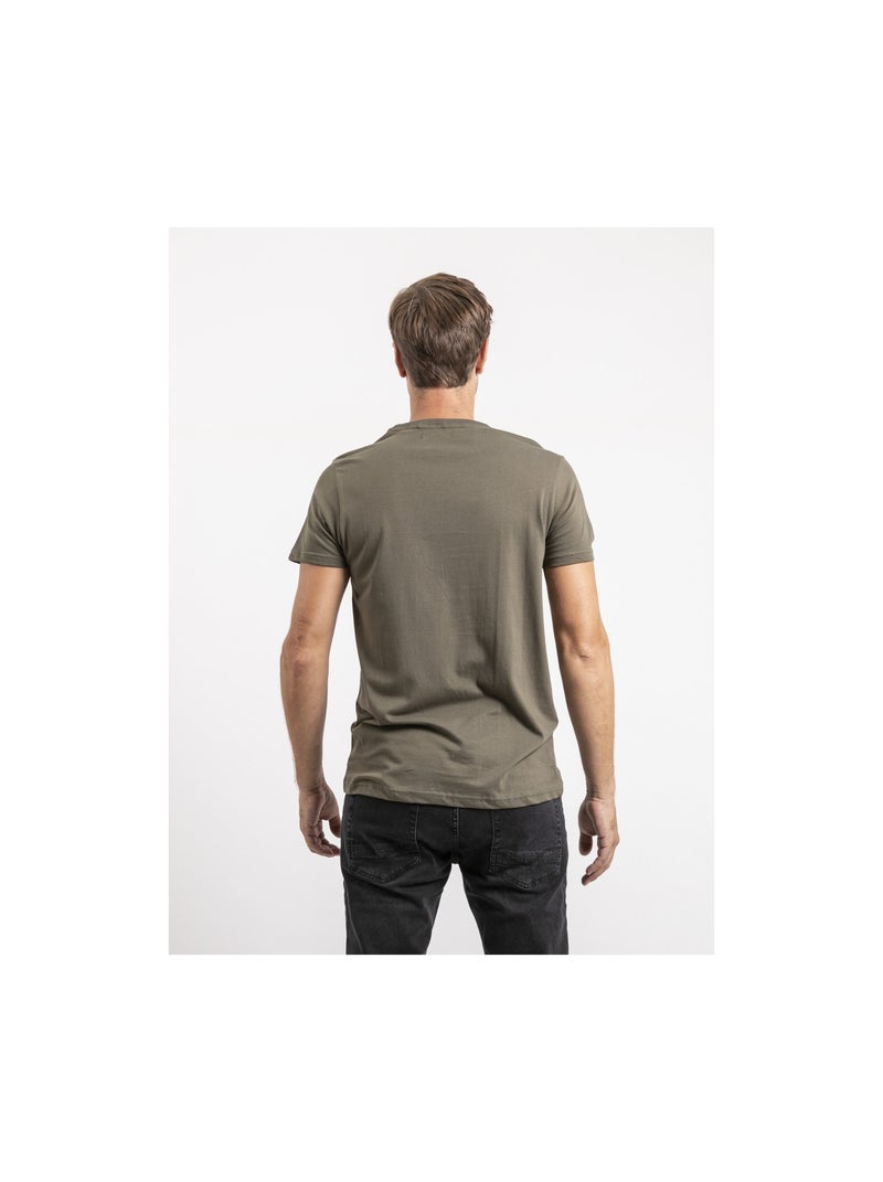 T-shirt maniche corte puro cotone JEPASTEL Cachi - Kiabi
