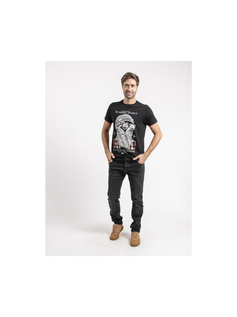 T-shirt maniche corte puro cotone JOCOLZA Nero - Kiabi