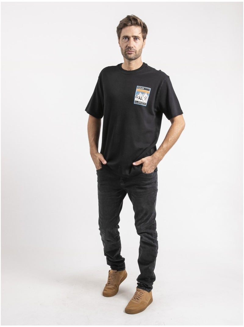 T-shirt maniche corte puro cotone oversize JOKAYAK Nero - Kiabi