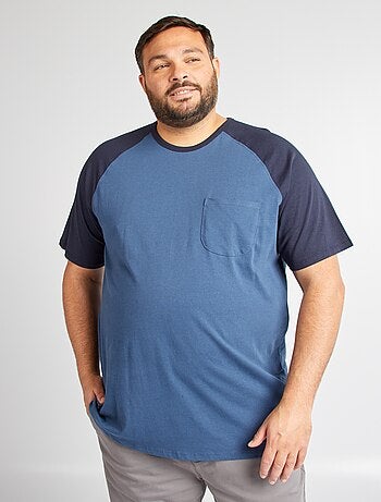 T-shirt maniche corte raglan con tasca sul petto