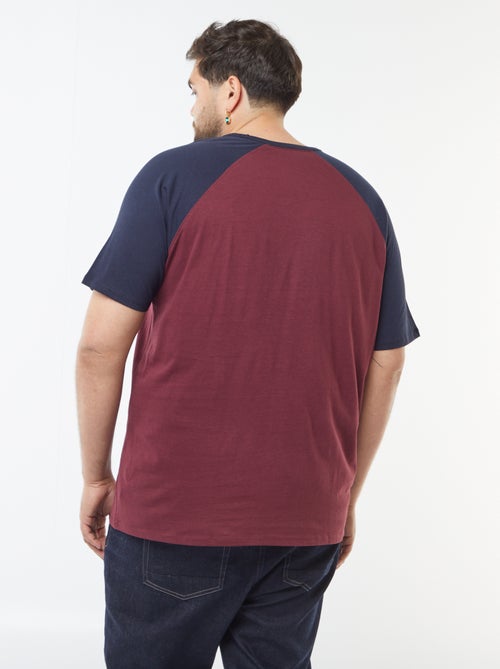 T-shirt maniche corte raglan con tasca sul petto - Kiabi