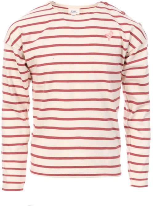T-Shirt Maniche Lunghe Bicolore per Ragazza con Stampa 'Elle est ou la mer Tuner' - Kiabi T-Shirt Maniche Lunghe Bicolore per Ragazza con Stampa 'Elle est ou la mer Tuner' - Kiabi