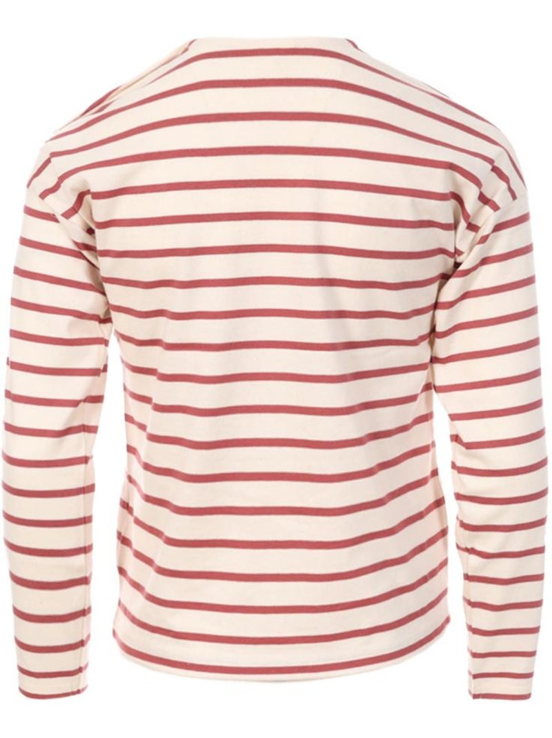 T-Shirt Maniche Lunghe Bicolore per Ragazza con Stampa 'Elle est ou la mer Tuner' Rosa - Kiabi