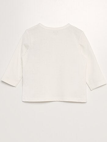 T-shirt maniche lunghe con collo serafino