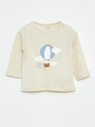 T-shirt maniche lunghe con decorazione