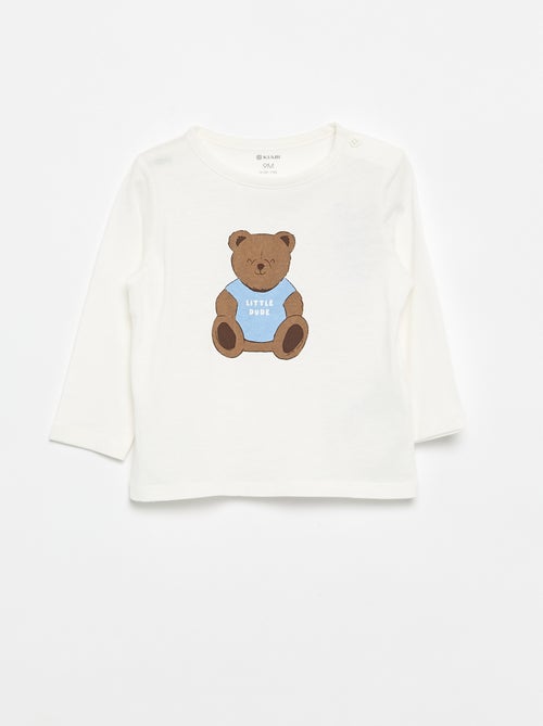 T-shirt maniche lunghe con decorazione - Kiabi