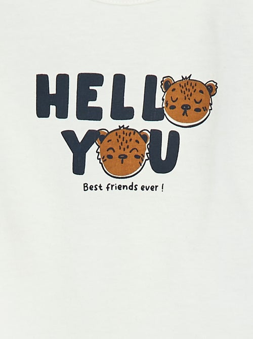 T-shirt maniche lunghe con decorazione - Kiabi