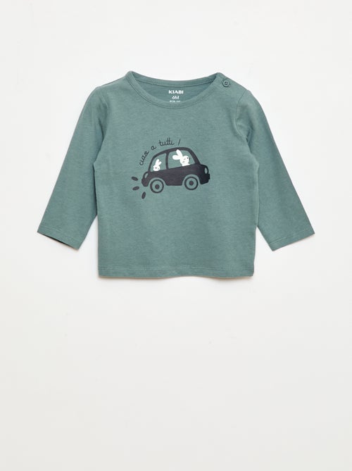 T-shirt maniche lunghe con decorazione - Kiabi