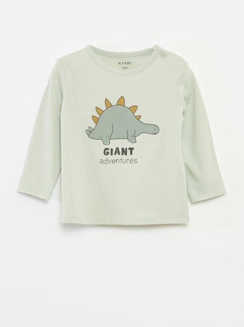 T-shirt maniche lunghe con decorazione - Kiabi