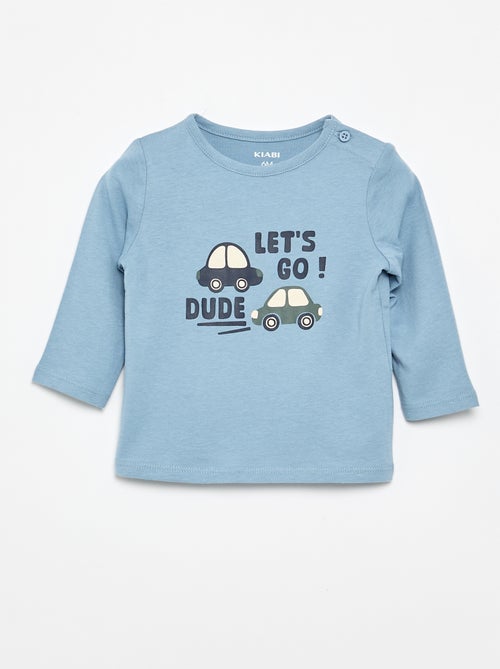 T-shirt maniche lunghe con decorazione - Kiabi