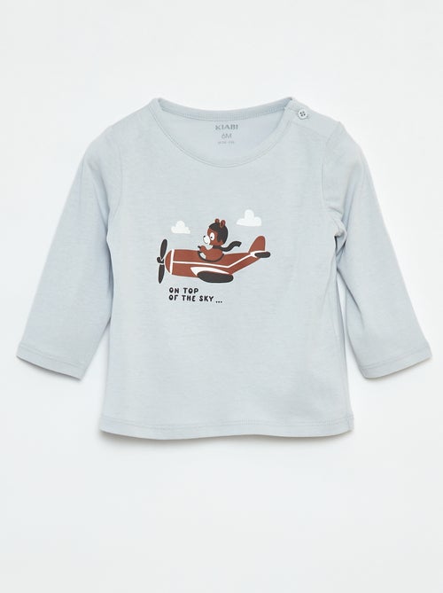 T-shirt maniche lunghe con decorazione - Kiabi