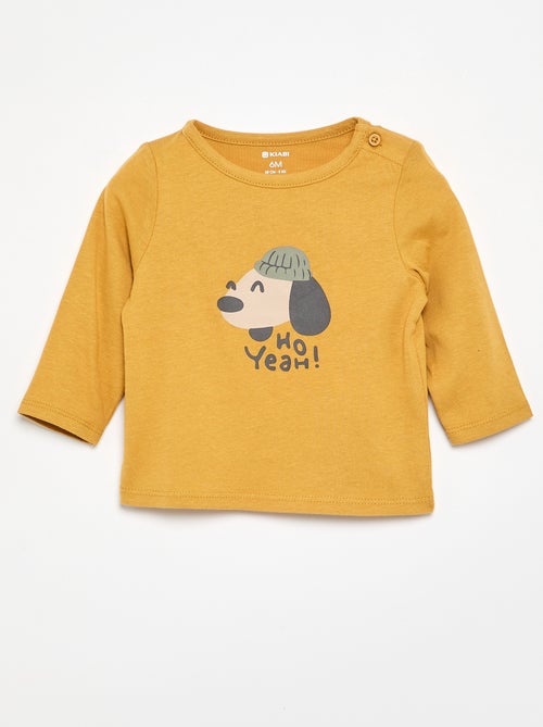 T-shirt maniche lunghe con decorazione - Kiabi T-shirt maniche lunghe con decorazione - Kiabi