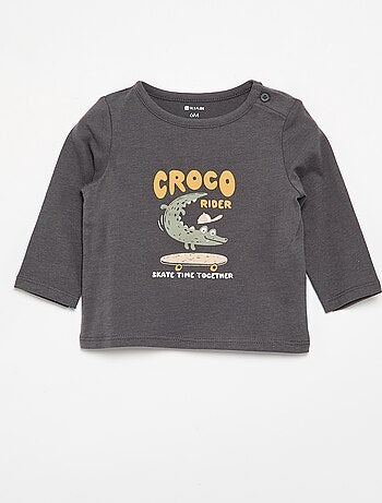 T-shirt maniche lunghe con decorazione