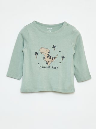T-shirt maniche lunghe con decorazione