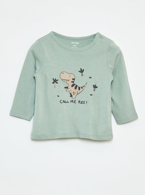 T-shirt maniche lunghe con decorazione - Kiabi
