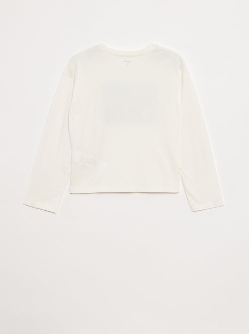 T-shirt maniche lunghe con lustrini - Kiabi