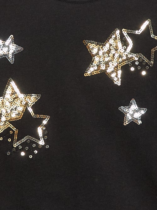 T-shirt maniche lunghe con lustrini - Kiabi