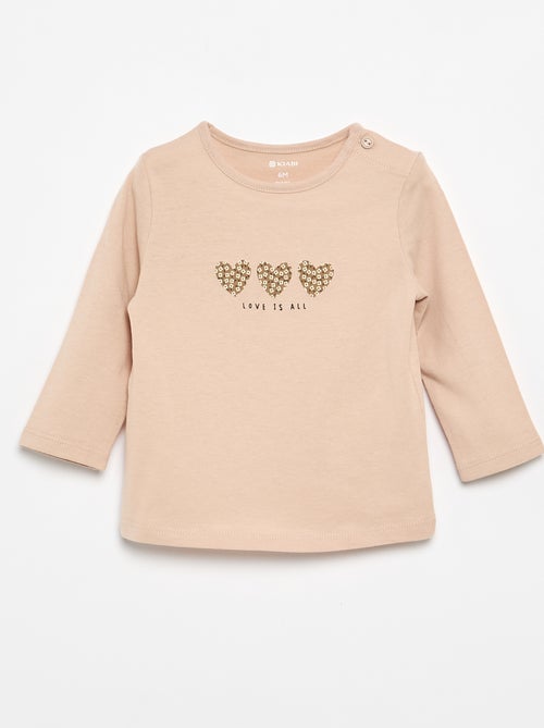 T-shirt maniche lunghe con stampa - Kiabi