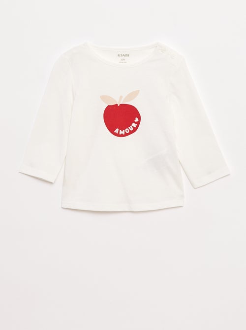 T-shirt maniche lunghe con stampa - Kiabi
