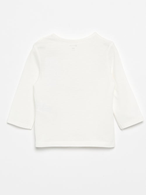 T-shirt maniche lunghe con stampa - Kiabi