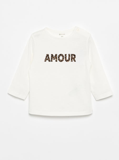 T-shirt maniche lunghe con stampa - Kiabi