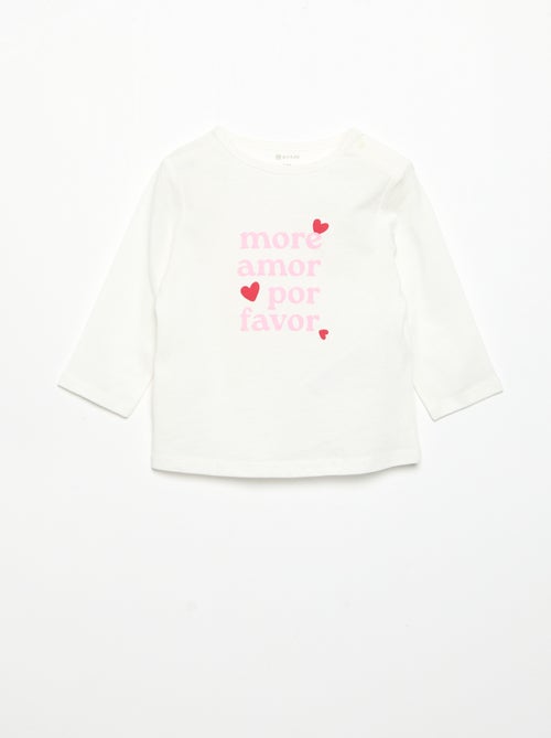 T-shirt maniche lunghe con stampa - Kiabi