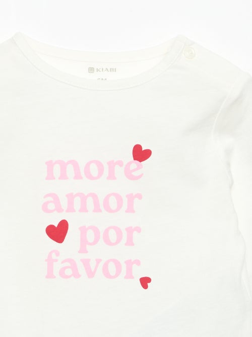 T-shirt maniche lunghe con stampa - Kiabi