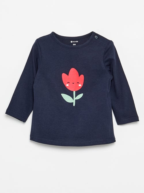 T-shirt maniche lunghe con stampa - Kiabi