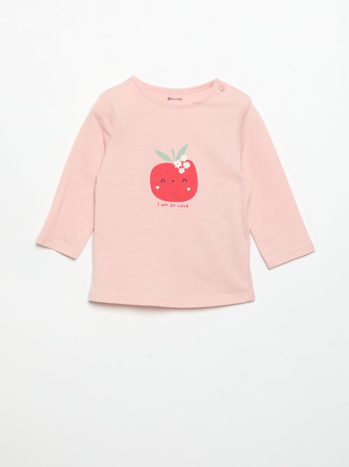 T-shirt maniche lunghe con stampa - Kiabi T-shirt maniche lunghe con stampa - Kiabi