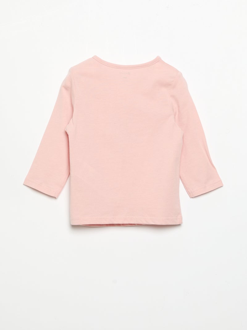 T-shirt maniche lunghe con stampa Blu - Kiabi