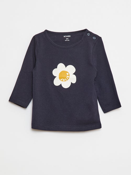 T-shirt maniche lunghe con stampa - Kiabi