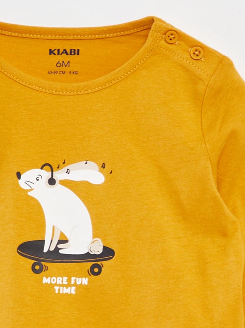 T-shirt maniche lunghe con stampa - Kiabi