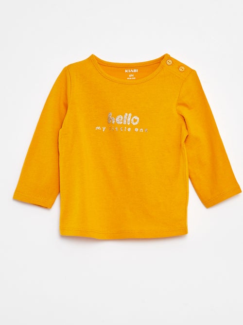 T-shirt maniche lunghe con stampa - Kiabi
