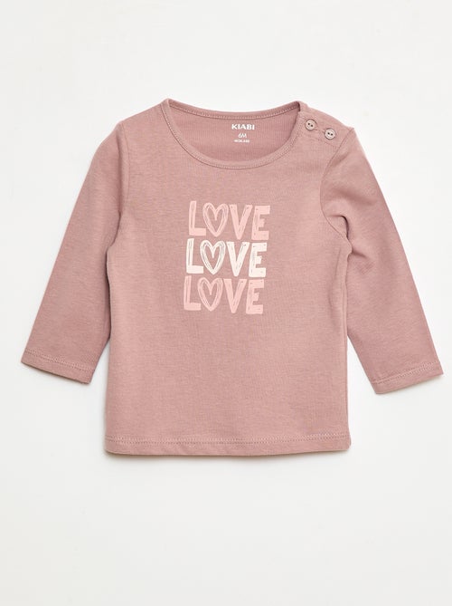 T-shirt maniche lunghe con stampa - Kiabi