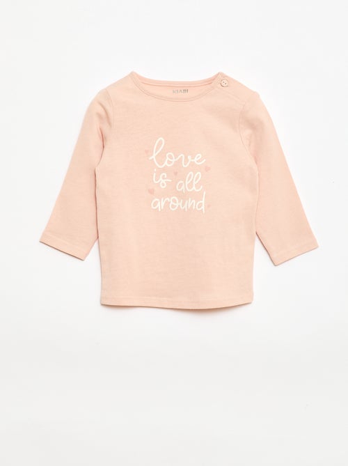 T-shirt maniche lunghe con stampa - Kiabi