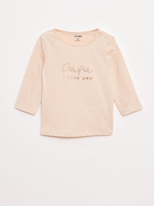 T-shirt maniche lunghe con stampa - Kiabi