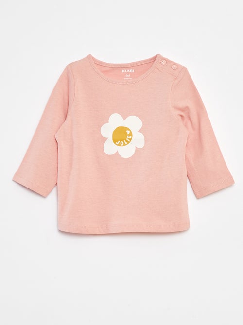 T-shirt maniche lunghe con stampa - Kiabi
