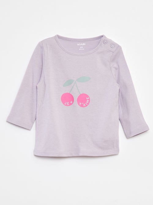 T-shirt maniche lunghe con stampa - Kiabi