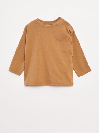 T-shirt maniche lunghe con taschino sul petto