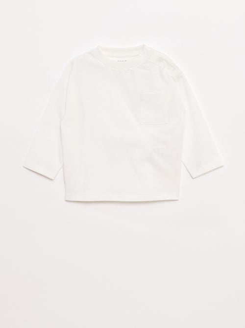 T-shirt maniche lunghe con taschino sul petto - Kiabi