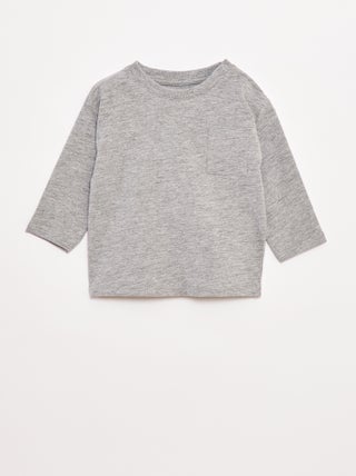 T-shirt maniche lunghe con taschino sul petto