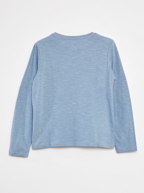 T-shirt maniche lunghe e collo serafino - Kiabi