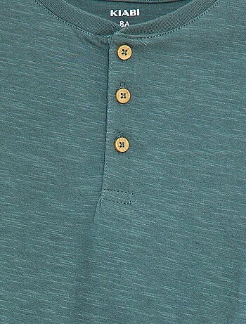 T-shirt maniche lunghe e collo serafino