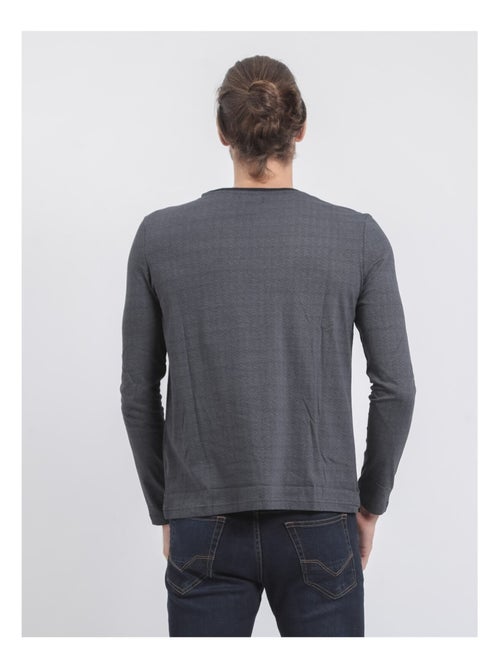 T-shirt maniche lunghe girocollo puro cotone JACOU - Kiabi