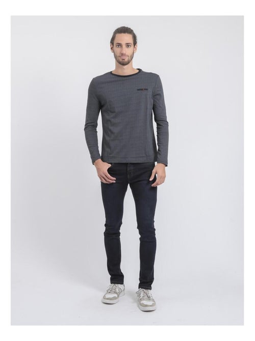 T-shirt maniche lunghe girocollo puro cotone JACOU - Kiabi