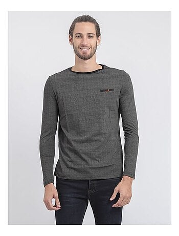 T-shirt maniche lunghe girocollo puro cotone JACOU