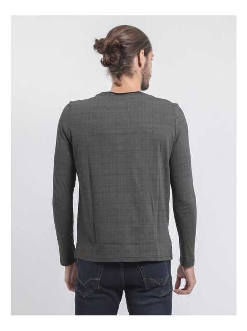 T-shirt maniche lunghe girocollo puro cotone JACOU - Kiabi