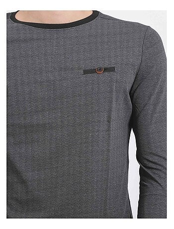 T-shirt maniche lunghe girocollo puro cotone JACOU