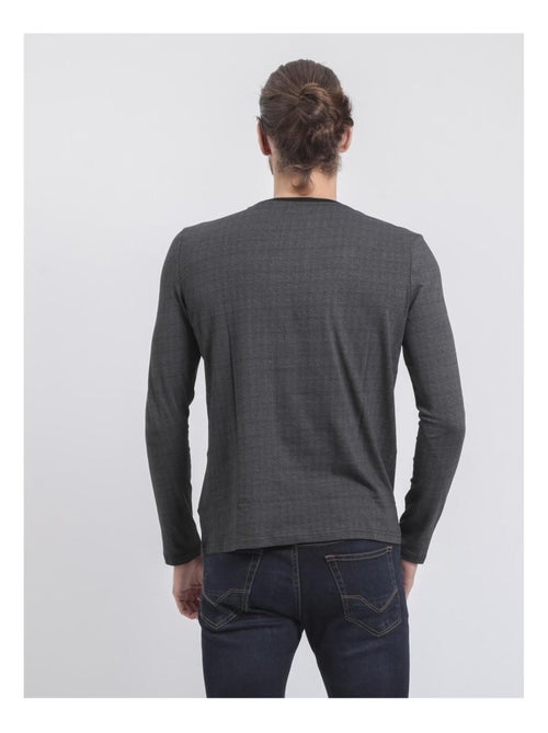 T-shirt maniche lunghe girocollo puro cotone JACOU - Kiabi