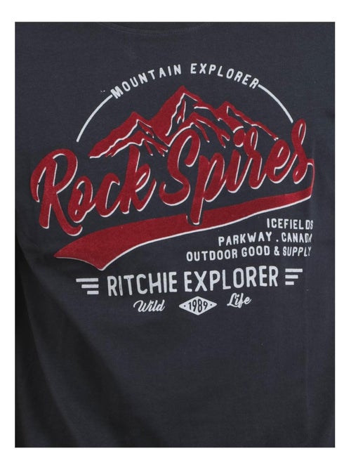 T-shirt maniche lunghe girocollo puro cotone JUPITOLI - Kiabi